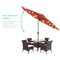 Best Choice Products 10ft Solar LED Lighted Patio Umbrella w/ Tilt Adjustment, UV-Resistant Fabric